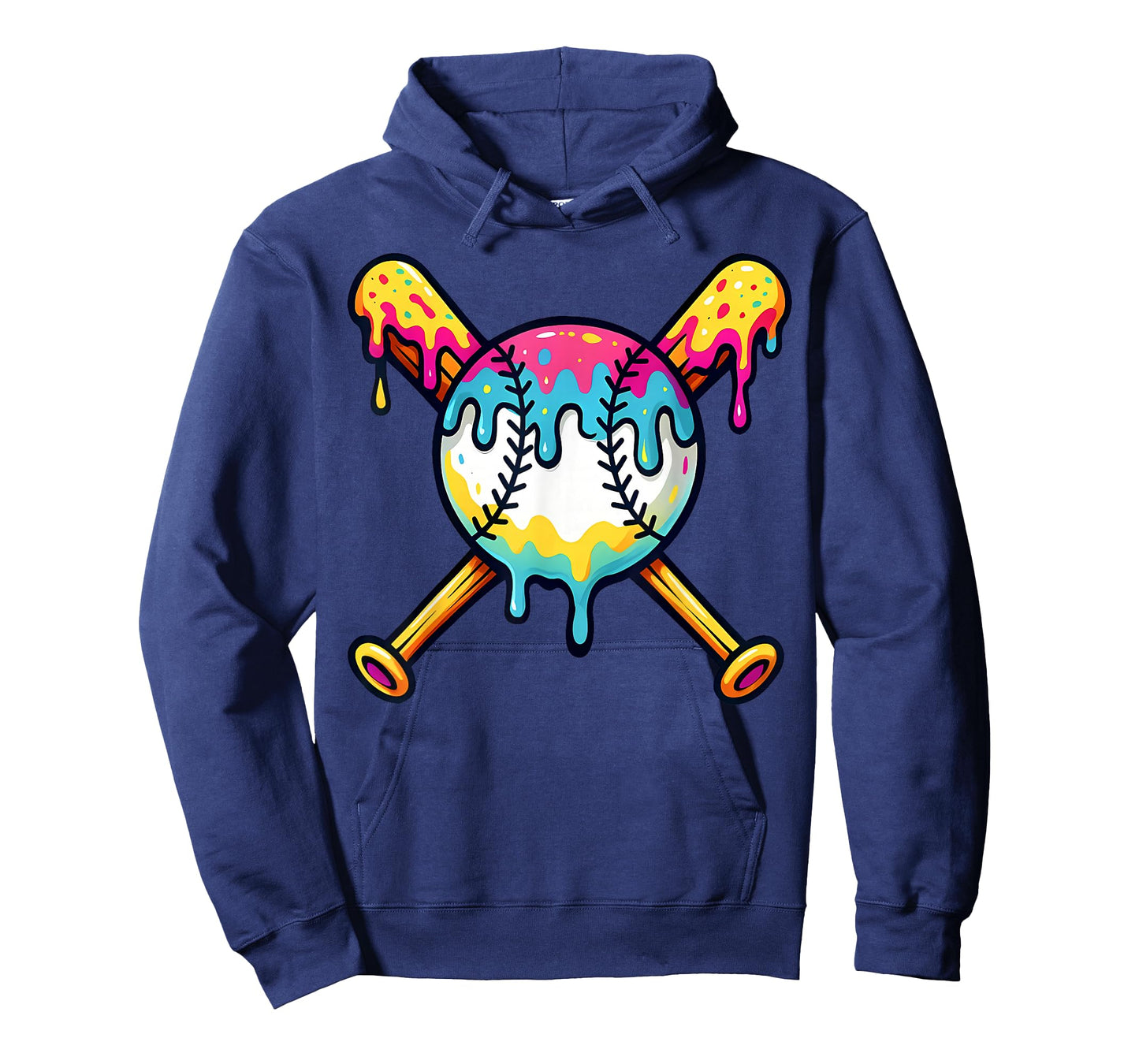Baseball Drip for Boys Ice Cream Drip Youth Boys Baseball T-Shirt