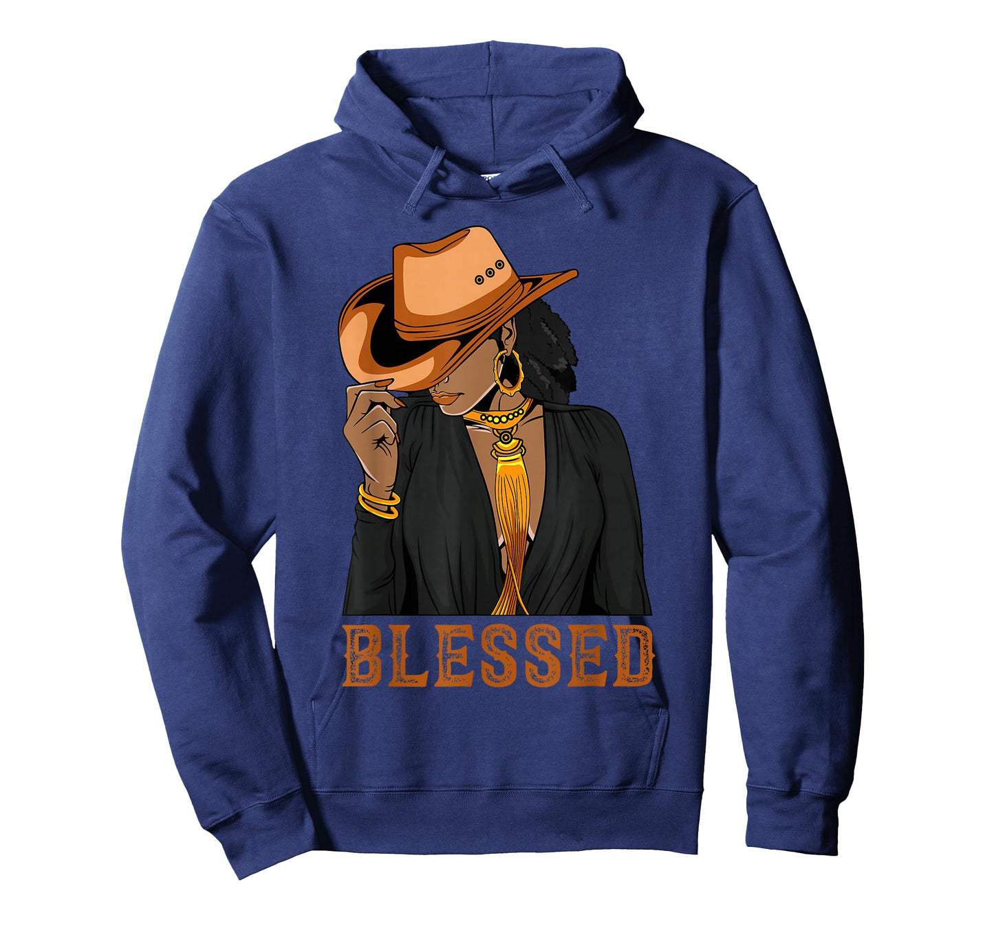 Western Country Black Cowgirl Black Woman Christian Blessed T-Shirt