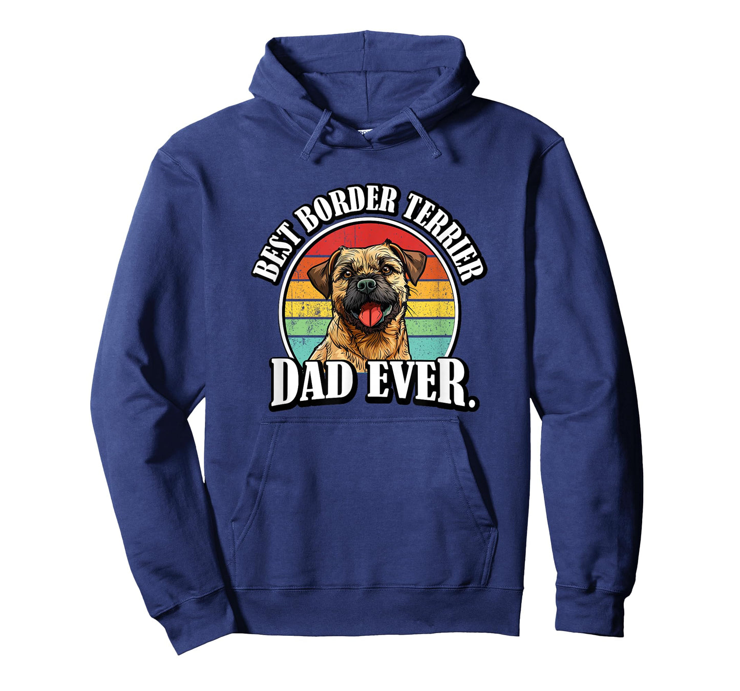 Mens Funny Retro Vintage Dad Border Terrier Lover T-Shirt