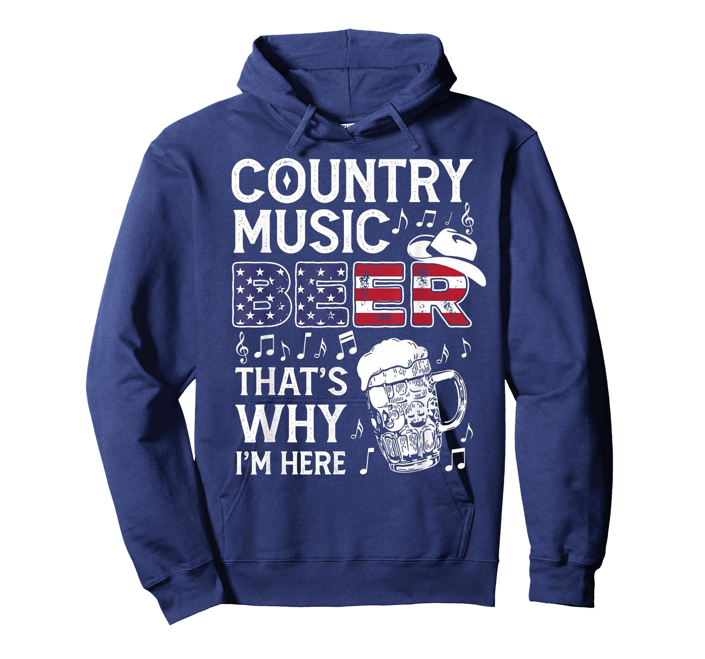 Country Music Beer That's Why I'm Here USA American Flag T-Shirt