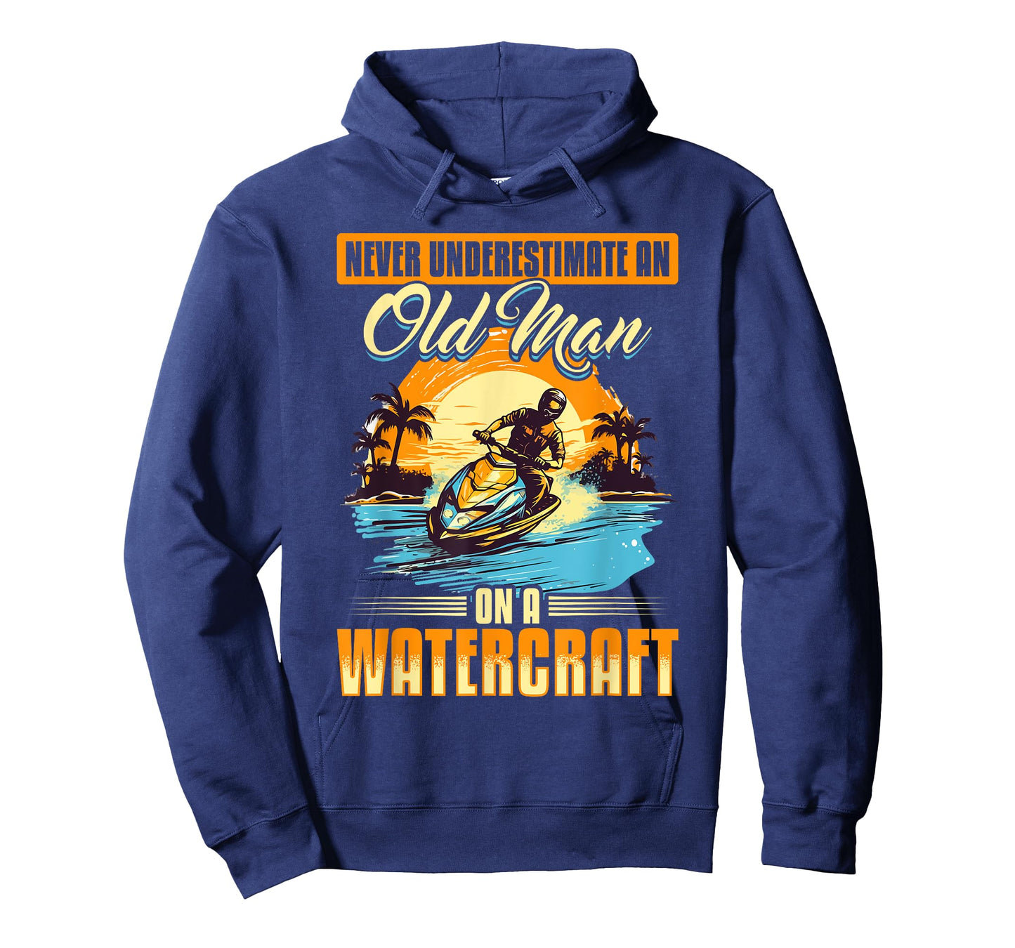 Jet Ski Never Underestimate an Old Man on a Watercraft T-Shirt