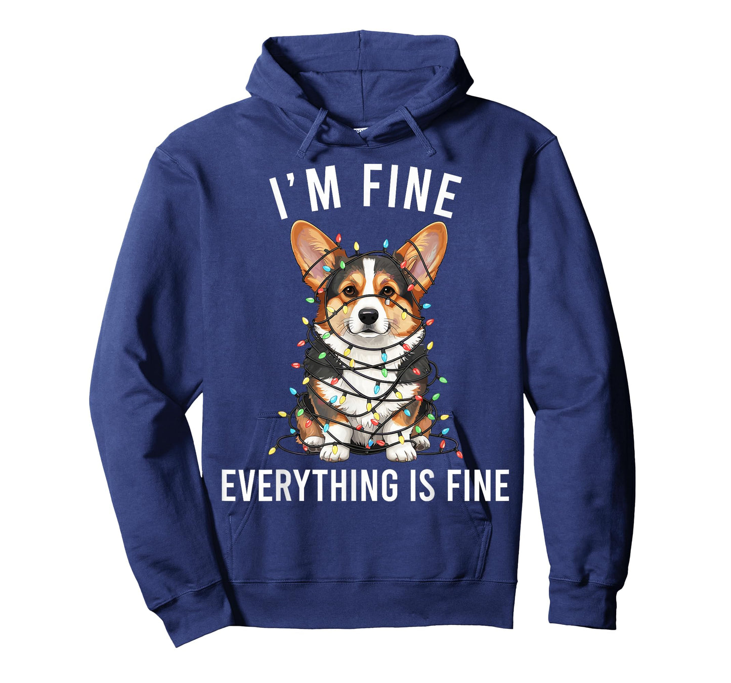 Corgi Christmas I'm Fine Everything is Fine T-Shirt