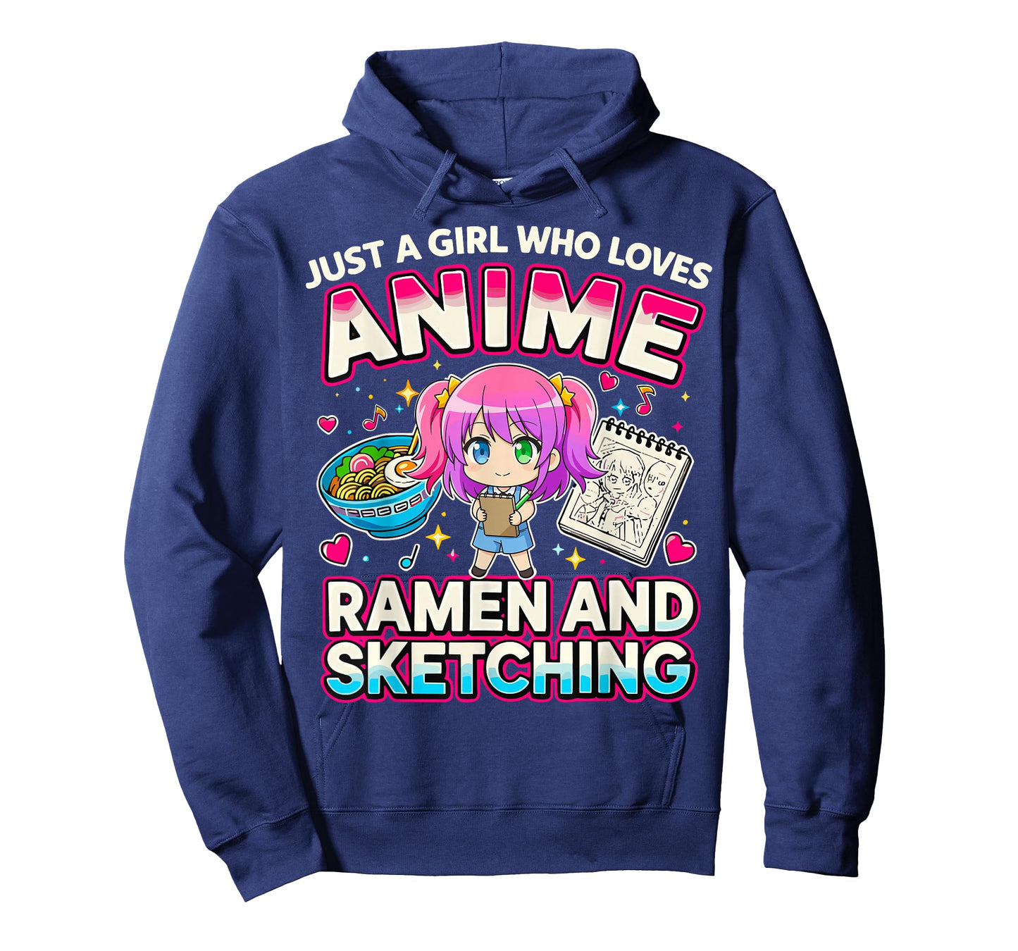 Just A Girl Who Loves Anime Ramen and Sketching T-Shirt