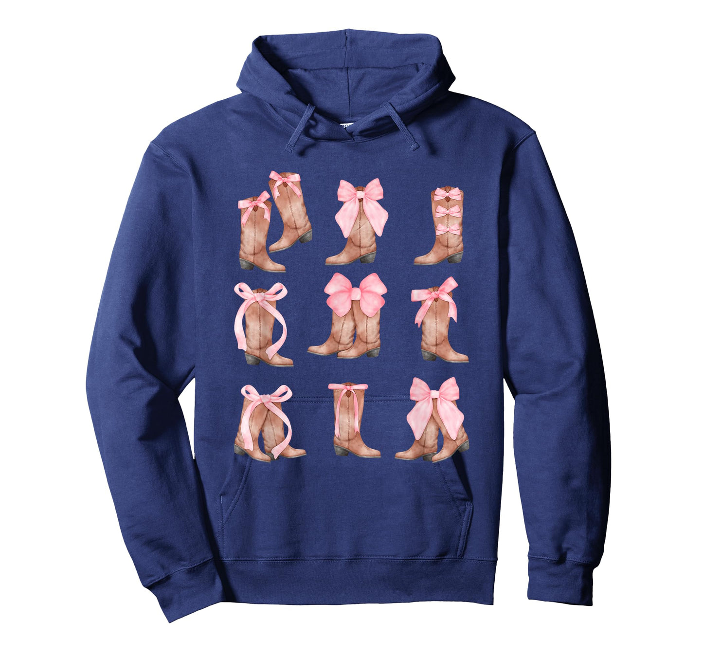 Cowgirl Boots Coquette Aesthetic and Pink Bows Y2K Birthday T-Shirt