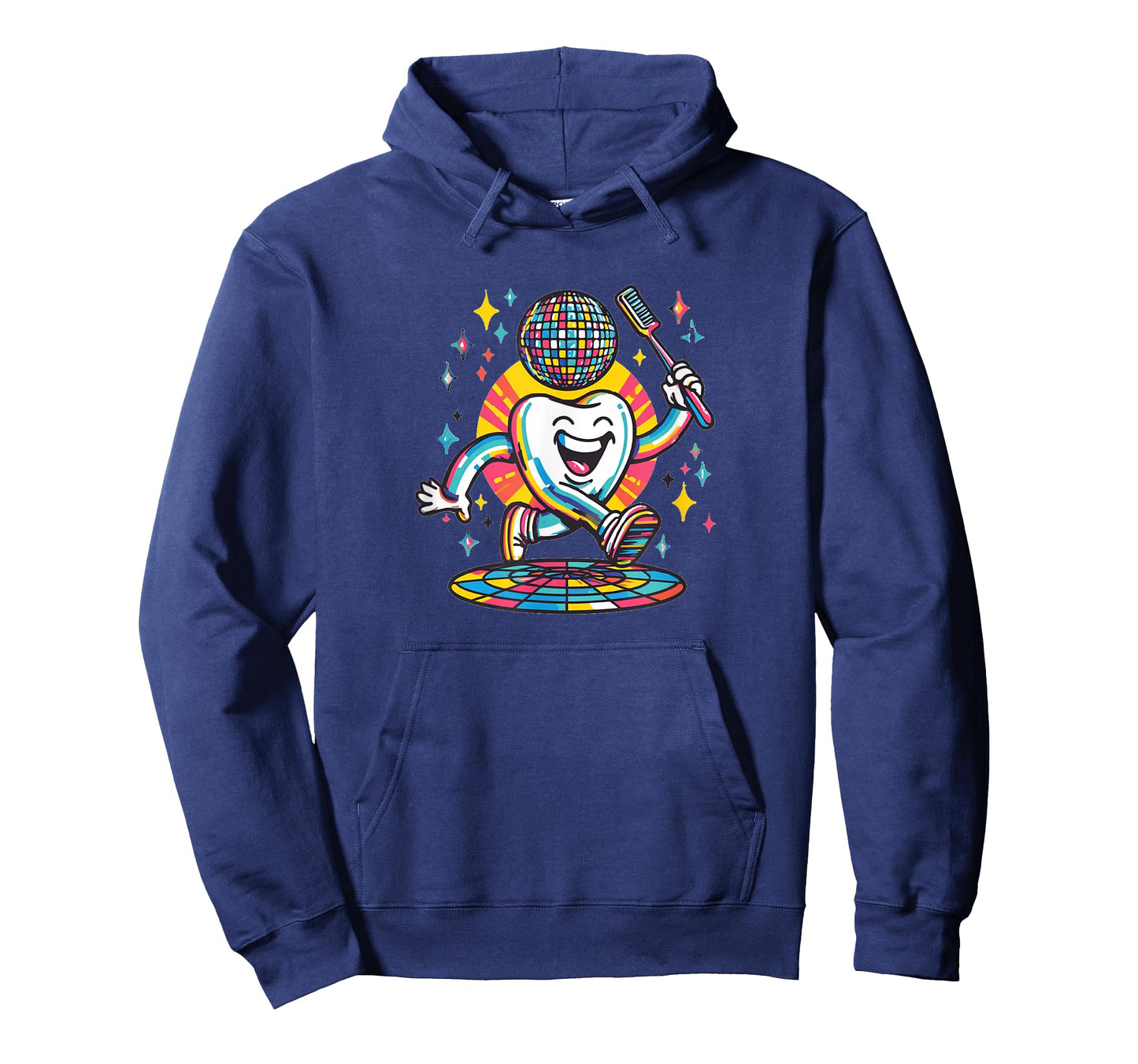 Vibrant Partying Tooth Fairy with Toothbrush Costume T-Shirt