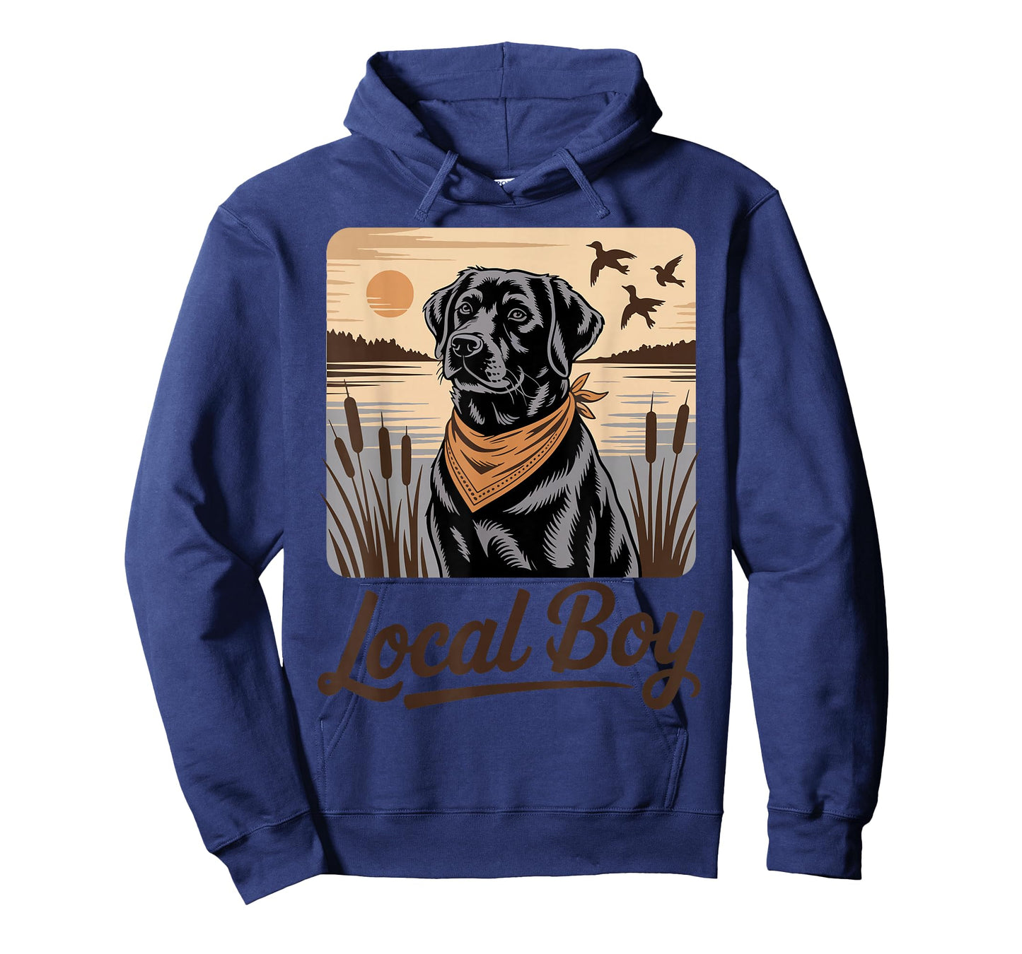 Local Boy Black Labrador Retro Vintage Sunset Southern Boy T-Shirt
