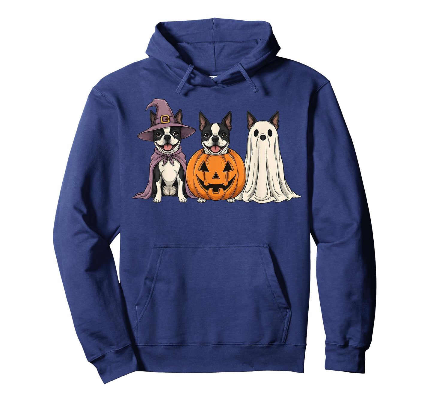 Spooky Ghost Boston Terrier Pumpkin Halloween Dog Lover T-Shirt