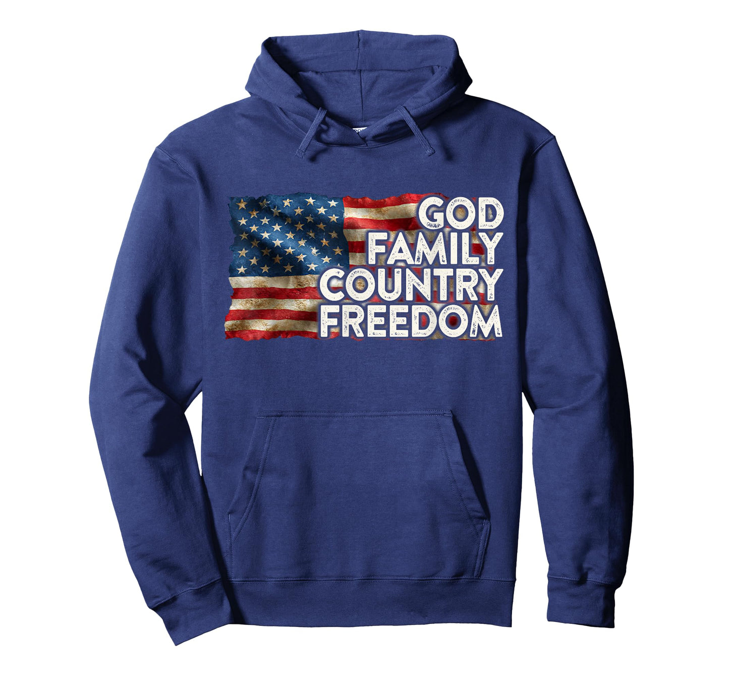 God Family Country Freedom 4th July USA Flag Christian T-Shirt