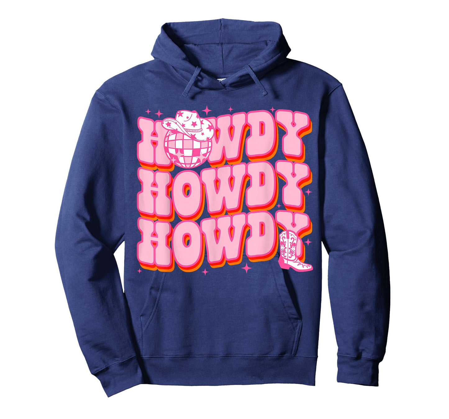 Howdy Southern Western Girl Country Rodeo Pink Disco Cowgirl T-Shirt