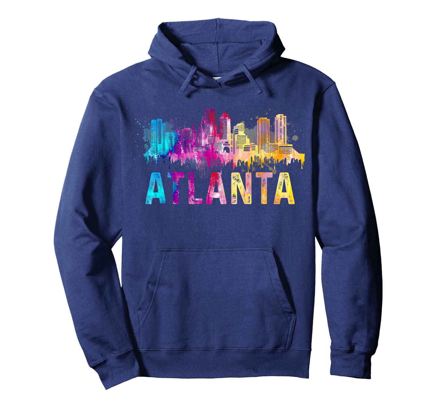 Atlanta Georgia Retro Watercolor Skyline Gifts T-Shirt