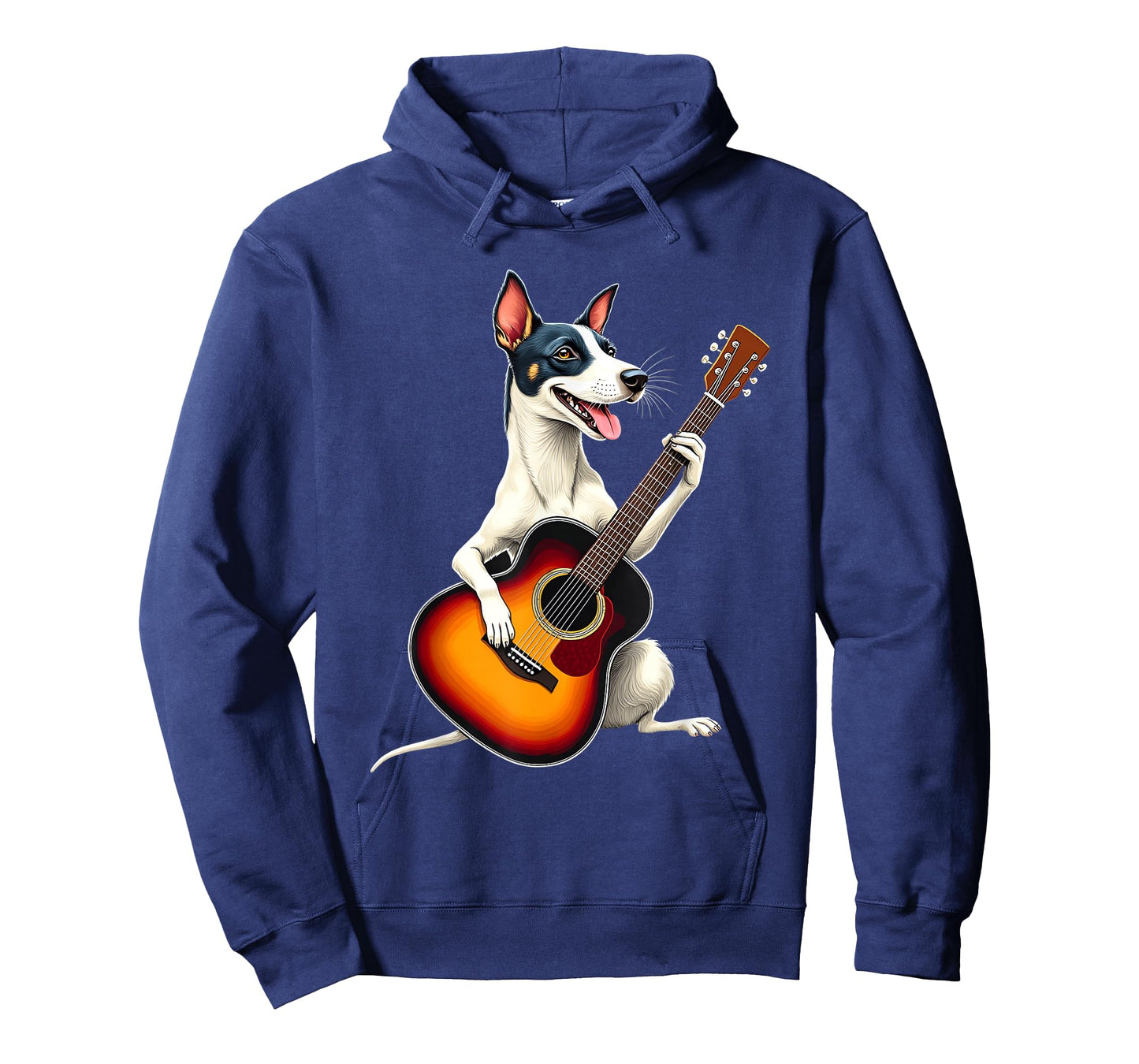 Rat Terrier Dog Playing Guitar Design Funny Rat Terrier T-Shirt