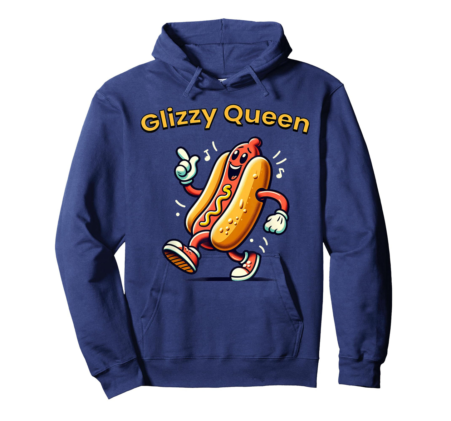 Funny Hotdog Cartoon Glizzy Queen Meme Pun Internet Humor T-Shirt