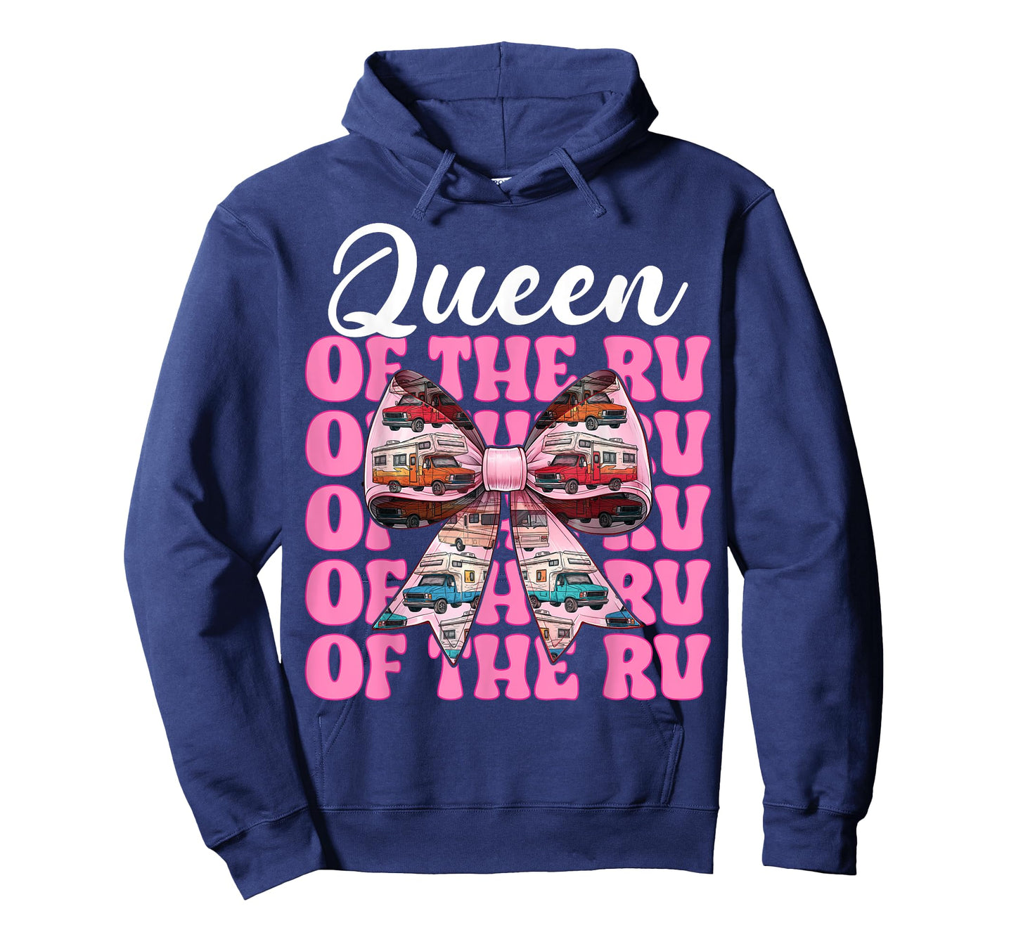 Queen of The Rv Camping Camper Motorhome Girl Mom Coquette T-Shirt