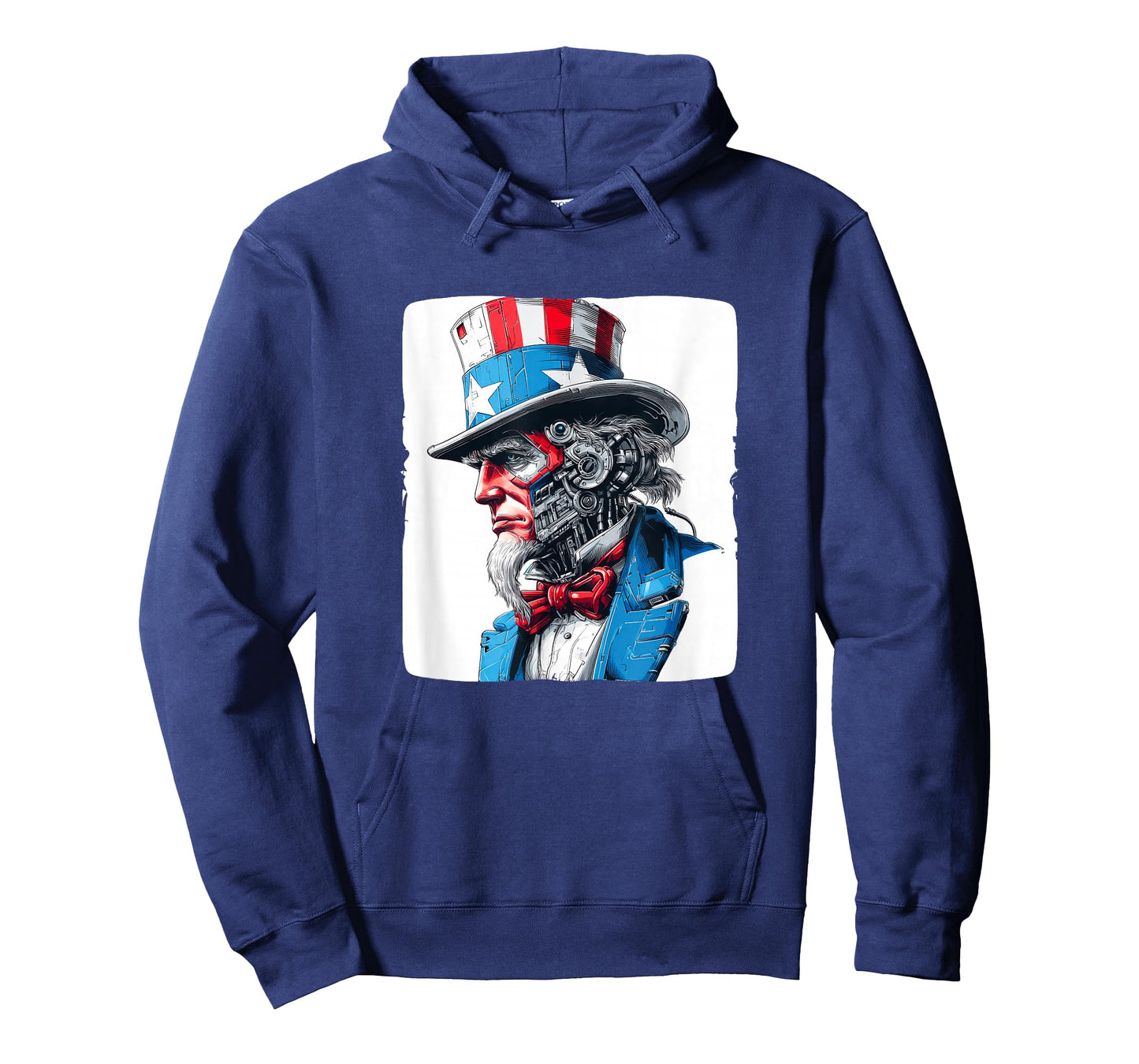 Funny AI Uncle Costume for US Colors and Robots Lovers T-Shirt