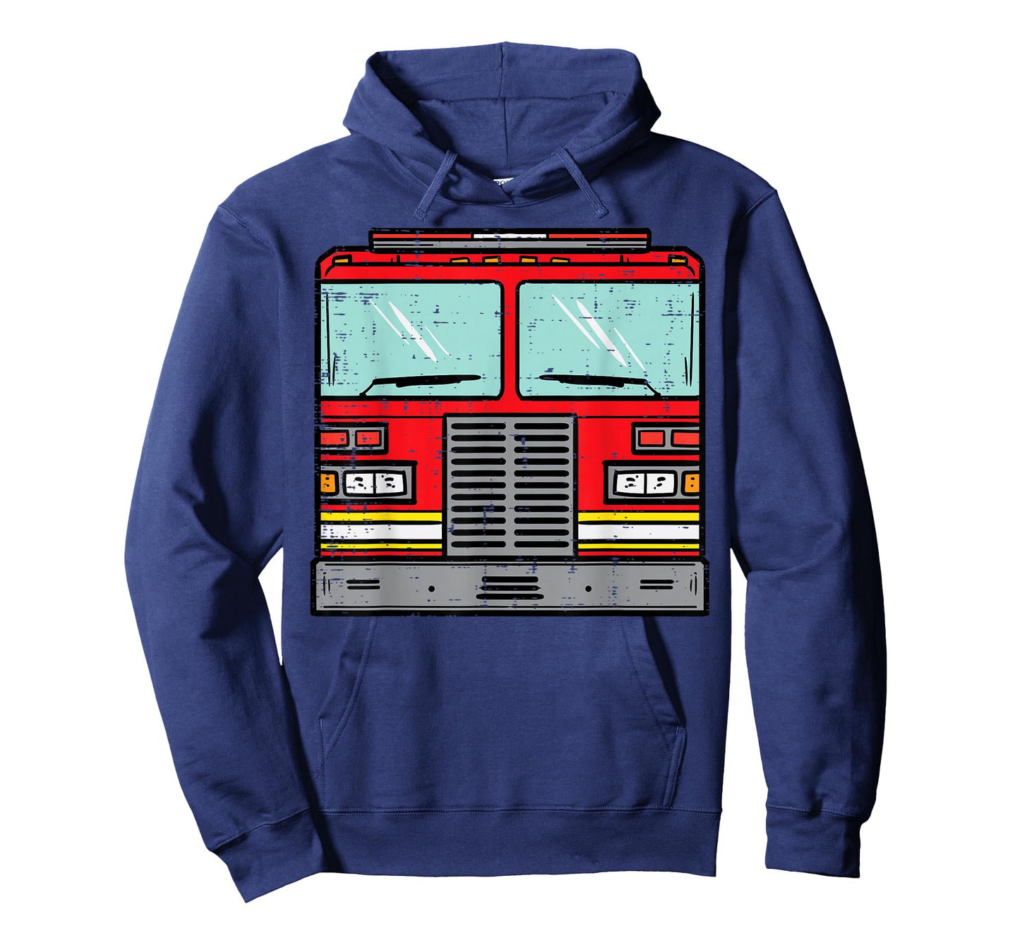 Fire Truck Costume Halloween Firefighter Fireman Men Boys T-Shirt