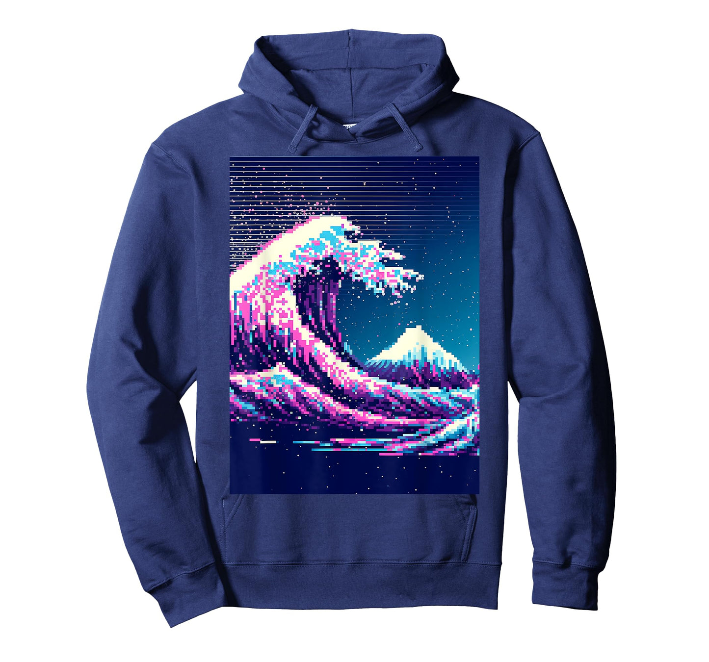 Vaporwave Glitch Aesthetic Great Wave off Kanagawa Retro T-Shirt