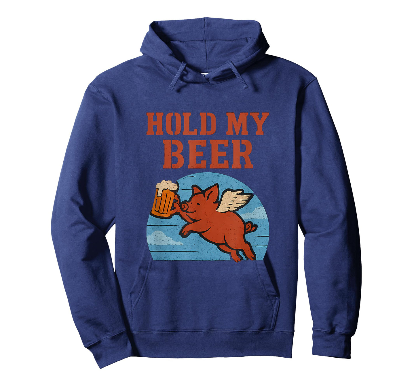 Hold My Beer Flying Pig Barnyard Humor Graphic T-Shirt