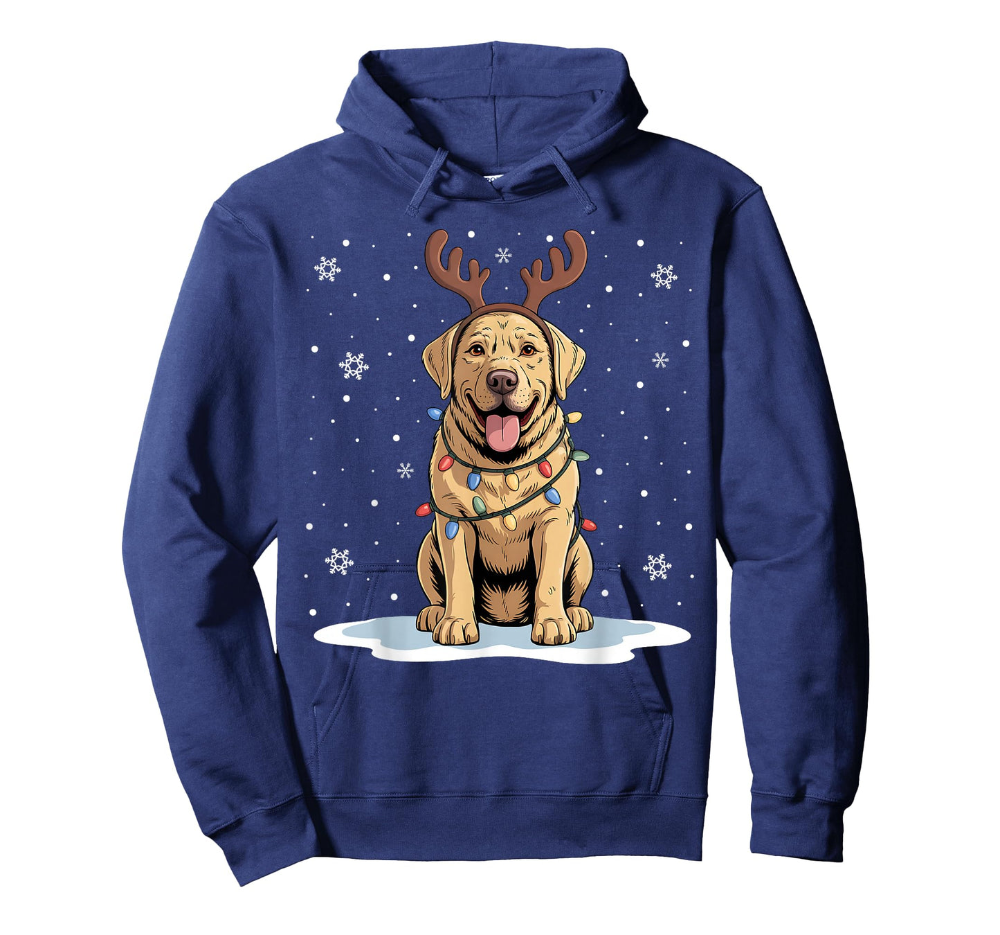 Yellow Lab Labrador Christmas Reindeer Dog Lover Xmas Pajama T-Shirt