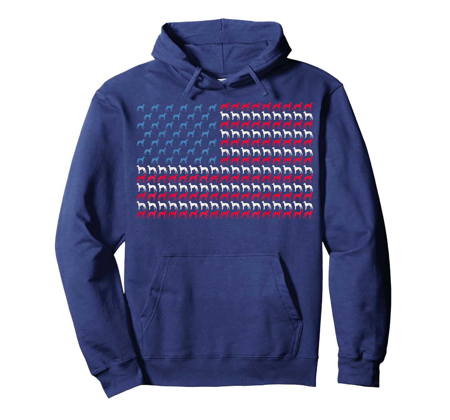 Greyhound American Flag Dog US 4th Of July Racer USA Gift Women Girls Kids Men T-Shirt