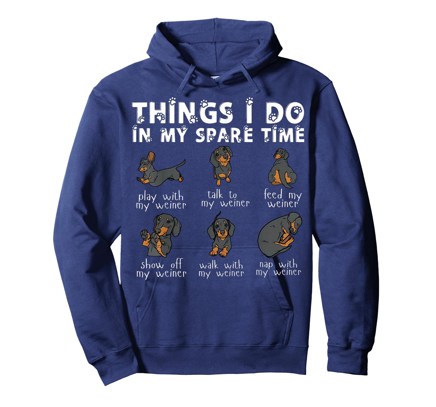 Things I Do In My Spare Time Dachshund Cute Weiner Dog T-Shirt