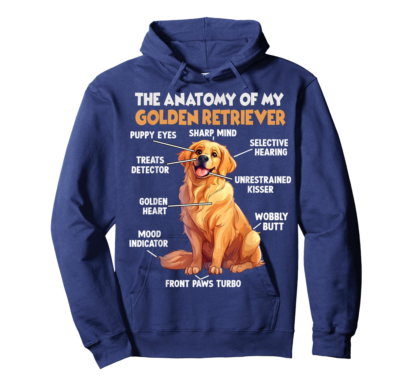 Golden Retriever Dog Owner T Golden Retriever Anatomy T-Shirt