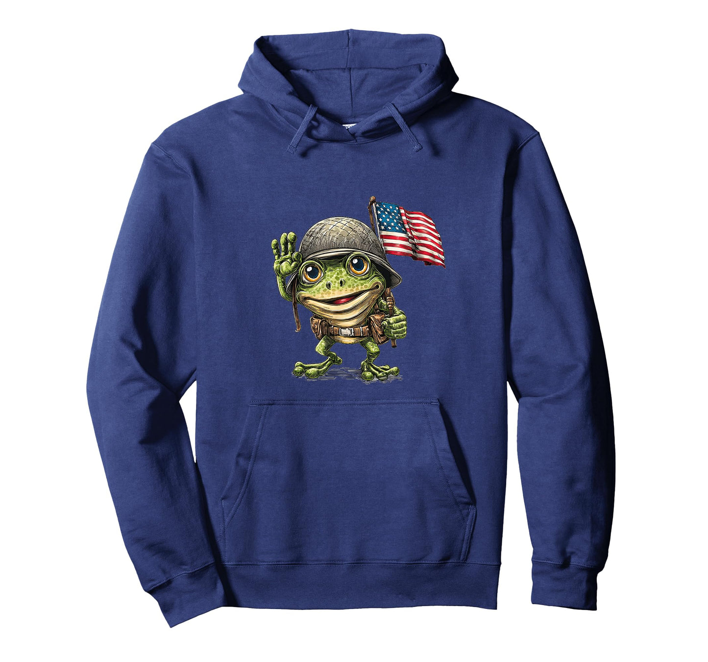 Funny Frog in Military Look with US Colors T-Shirt