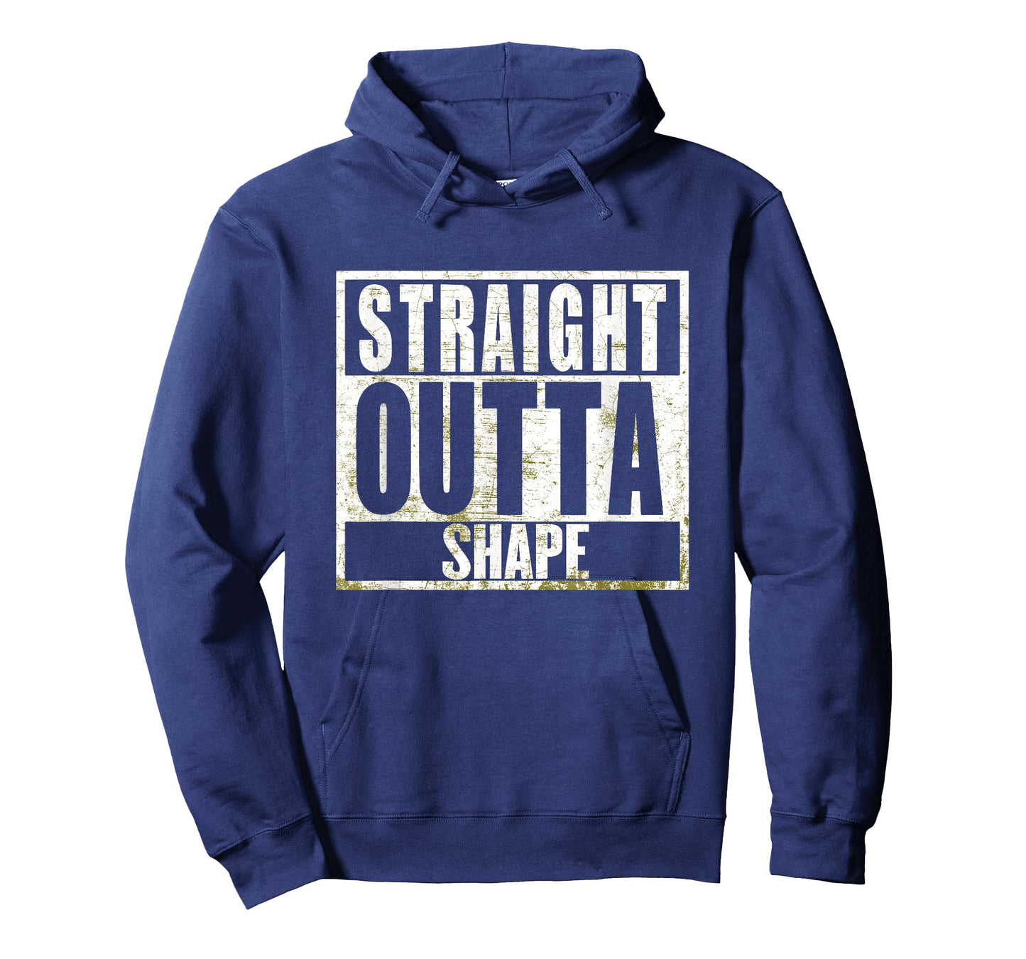 Straight Outta Shape Funny Workout Fat Overweight Joke T-Shirt