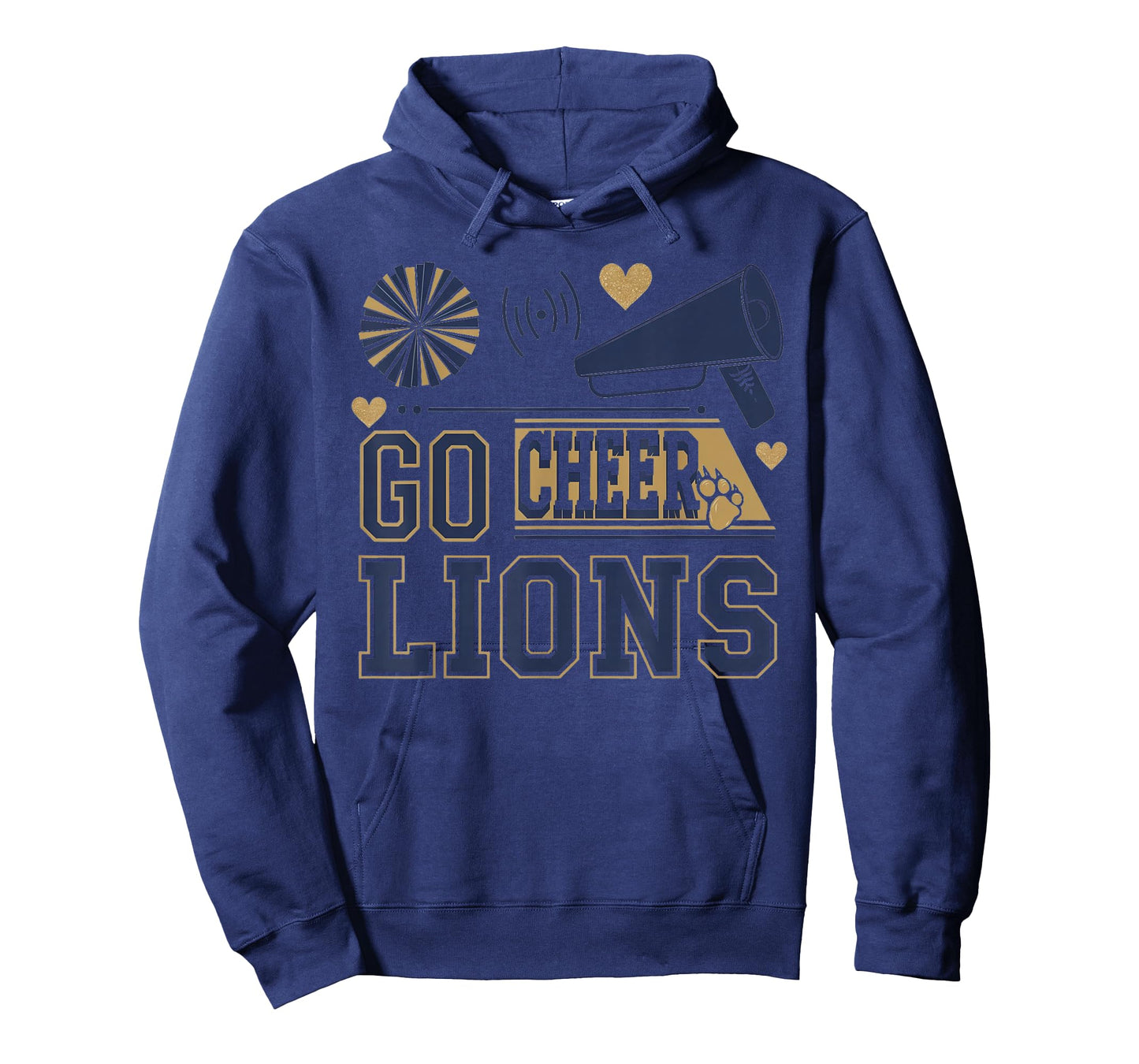 Go Cheer Lions Cheerleading Spirit Design T-Shirt