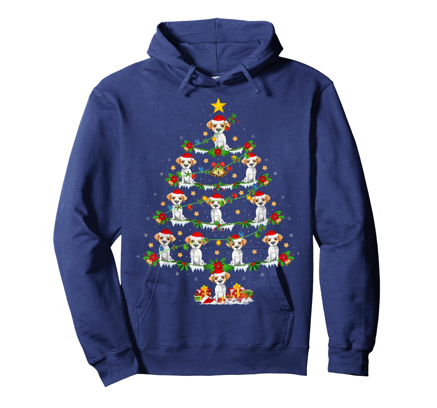 Jack Russel Dog Lover Lighting Jack Russel Christmas Tree Men Women Kids T-Shirt