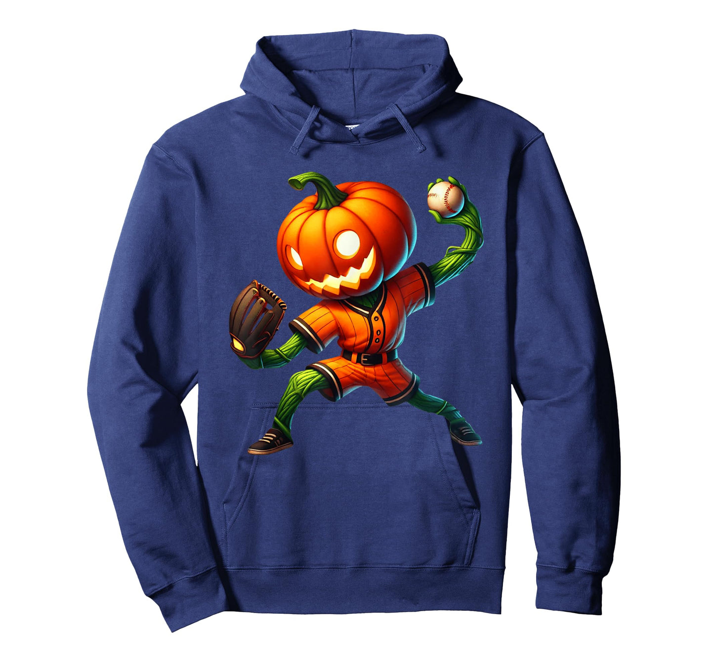 Funny Pumpkin Head Baseball Pitcher Halloween Costume Tee T-Shirt