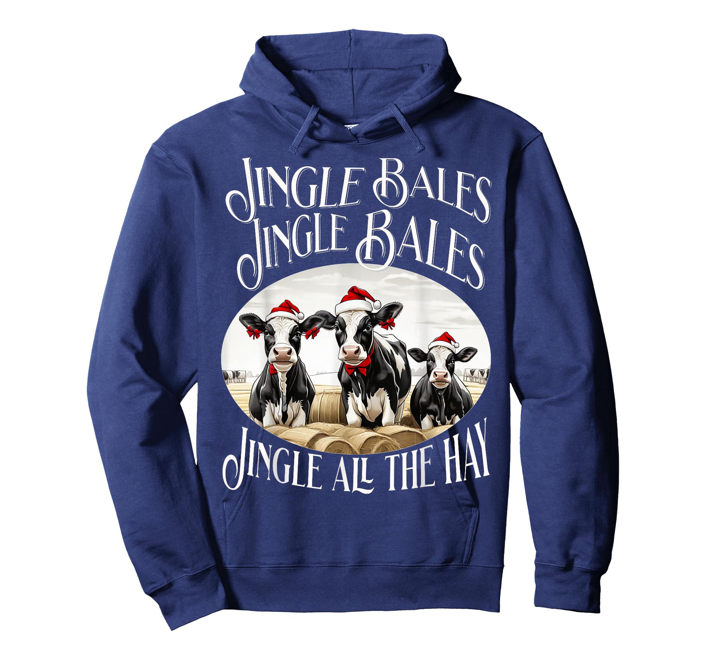 Jingle Bales Jingle Bales Jingle All the Hay Christmas Cows T-Shirt