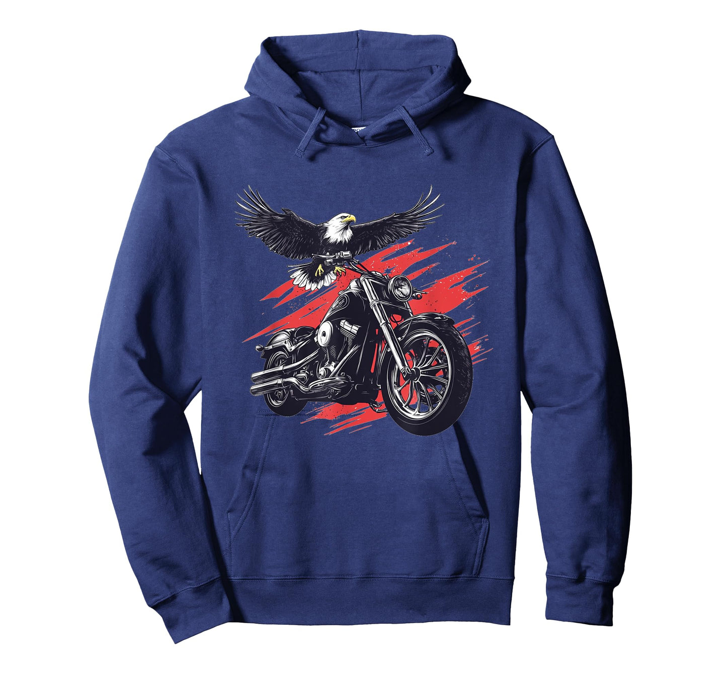 Patriotic Motorcycle and Eagle Graphic T-Shirt