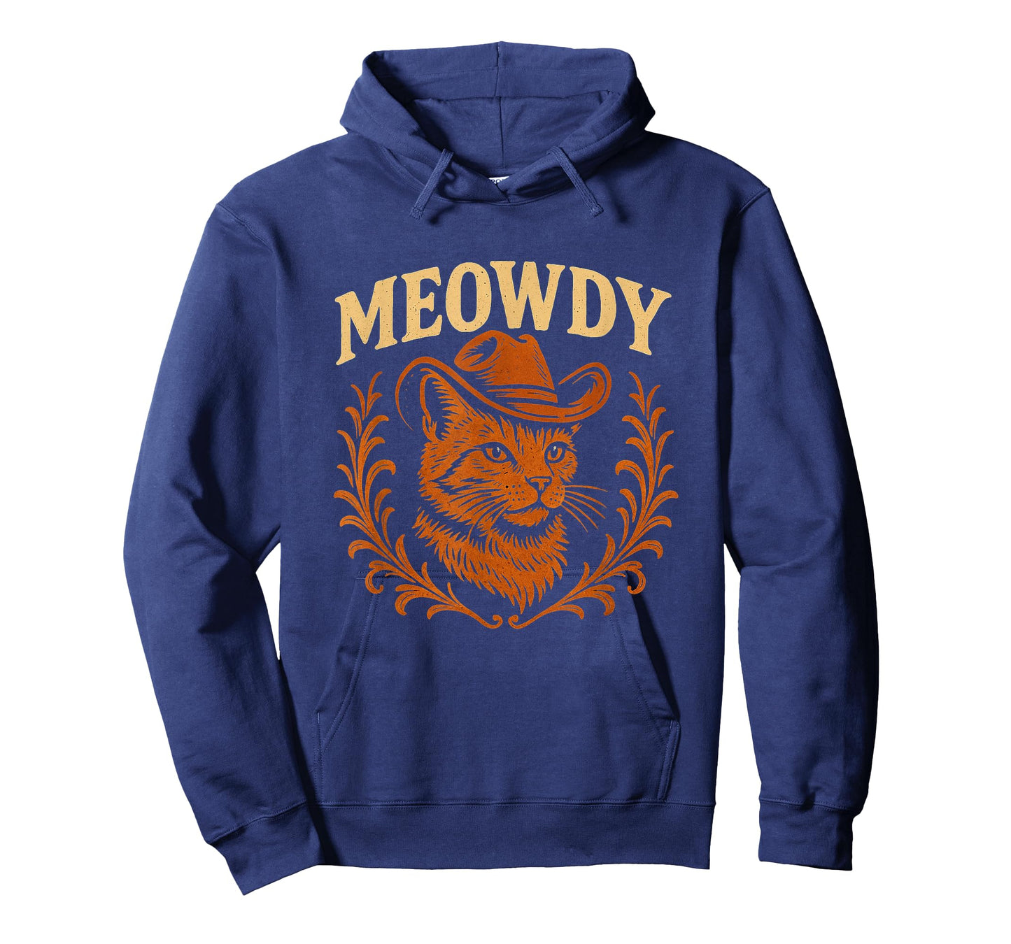Funny Meowdy Cat Cowboy Hat Country Music Western Retro T-Shirt