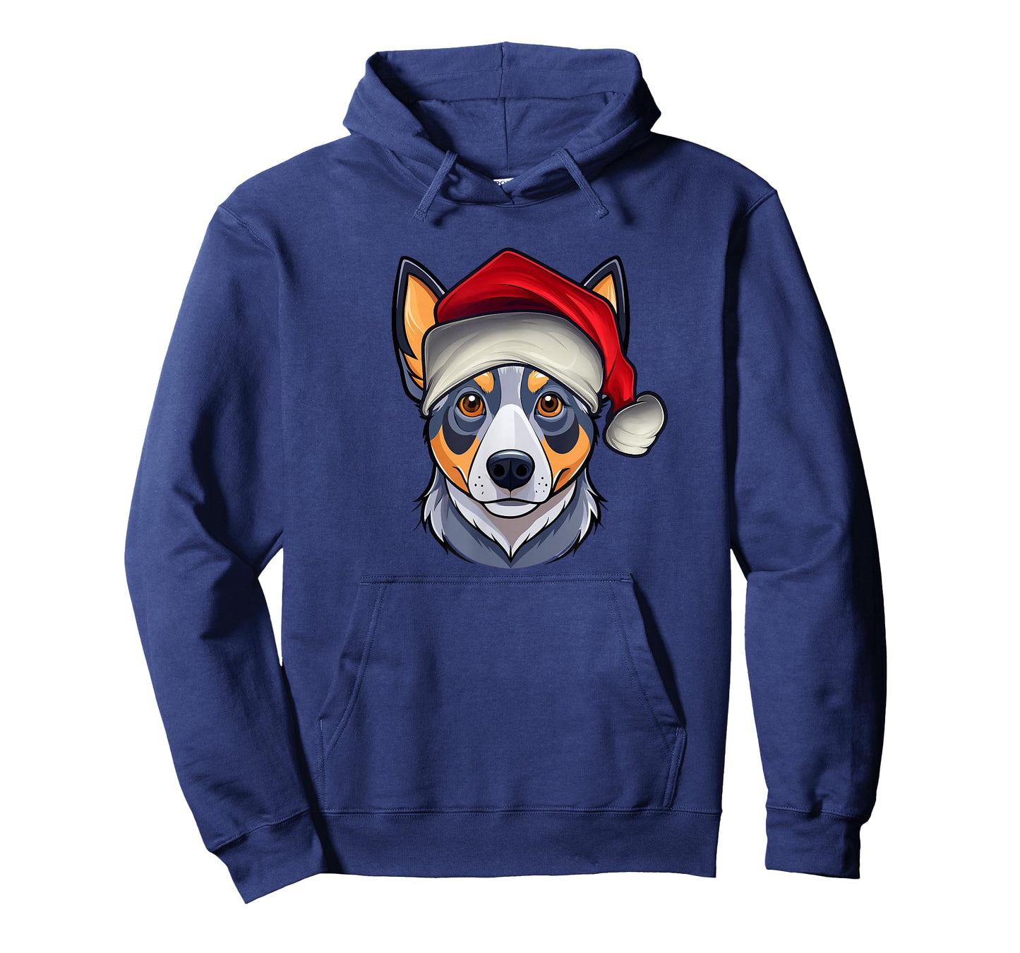 Funny Santa Hat Xmas Pajamas Blue Heeler Dog Christmas T-Shirt