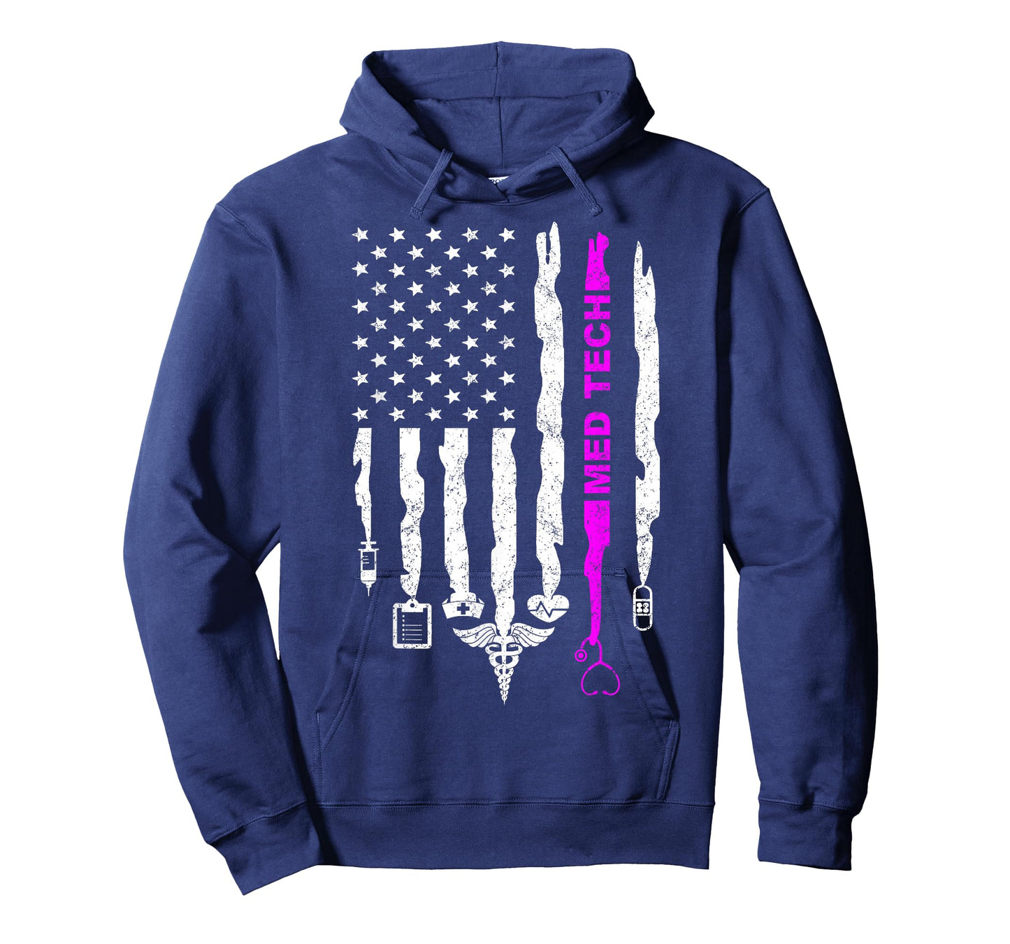 Funny Patriotic Med Tech USA Flag Nurses Med Tech Week Gifts T-Shirt