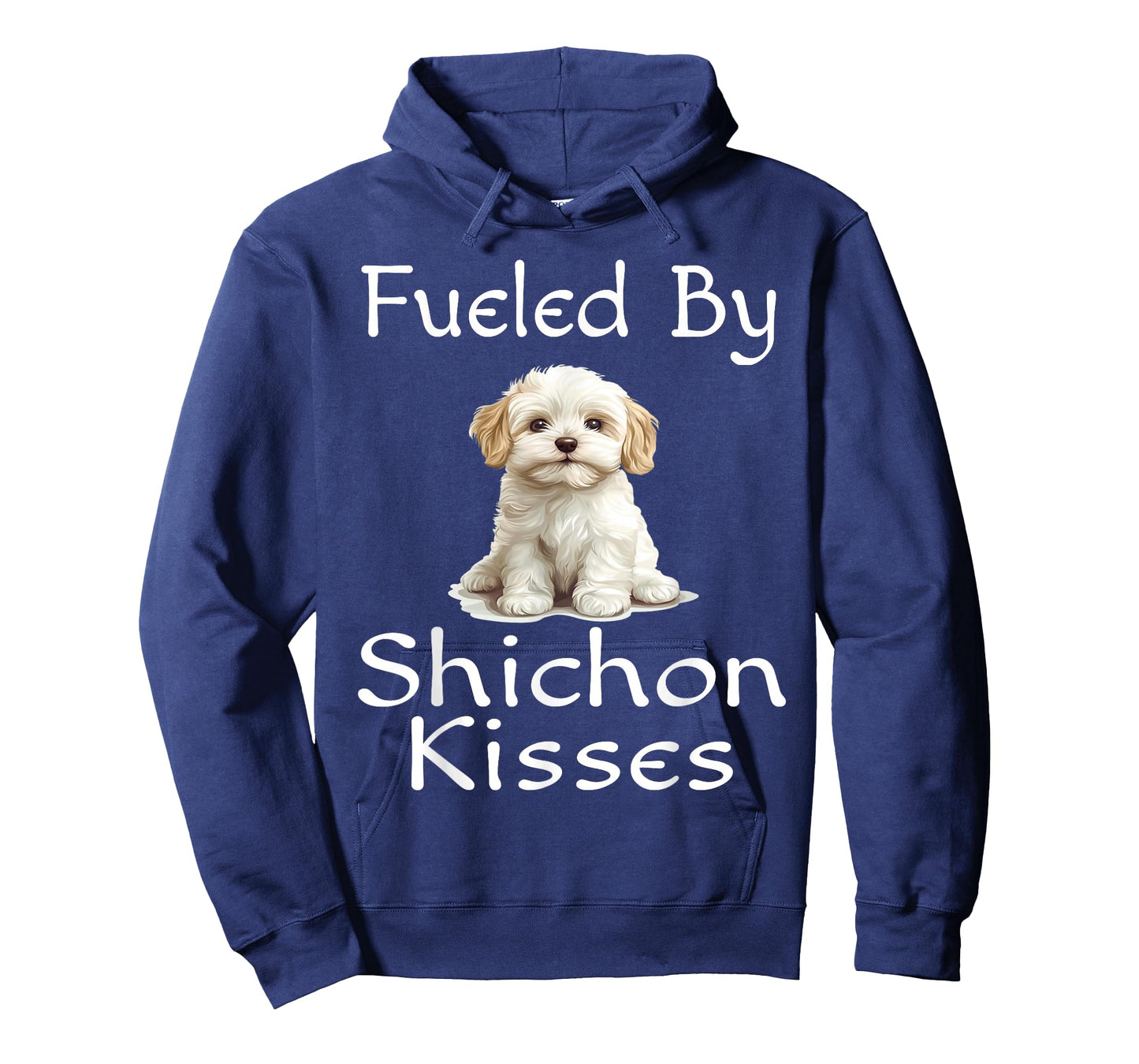 Funny Fueled By Shichon Kisses Puppy Dog Lover Mom Dad T-Shirt