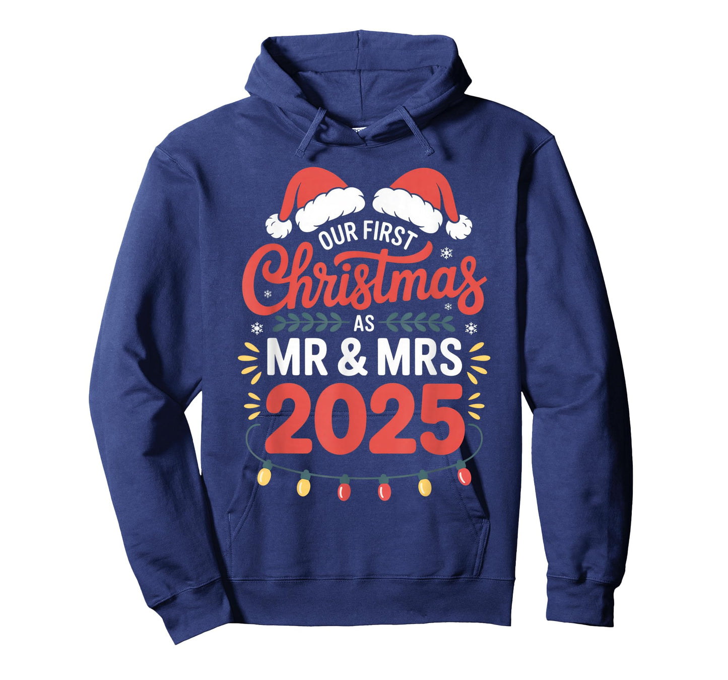 Our First Christmas as Mr & Mrs 2025 Newlyweds Holiday Love T-Shirt