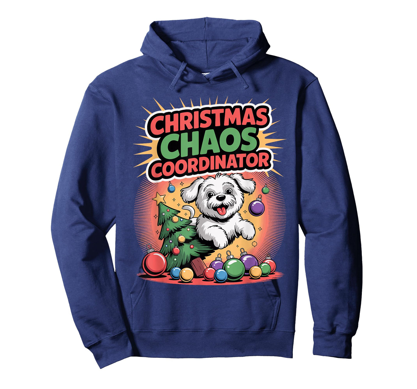 Christmas Chaos Coordinator Xmas Puppy Funny Maltese T-Shirt