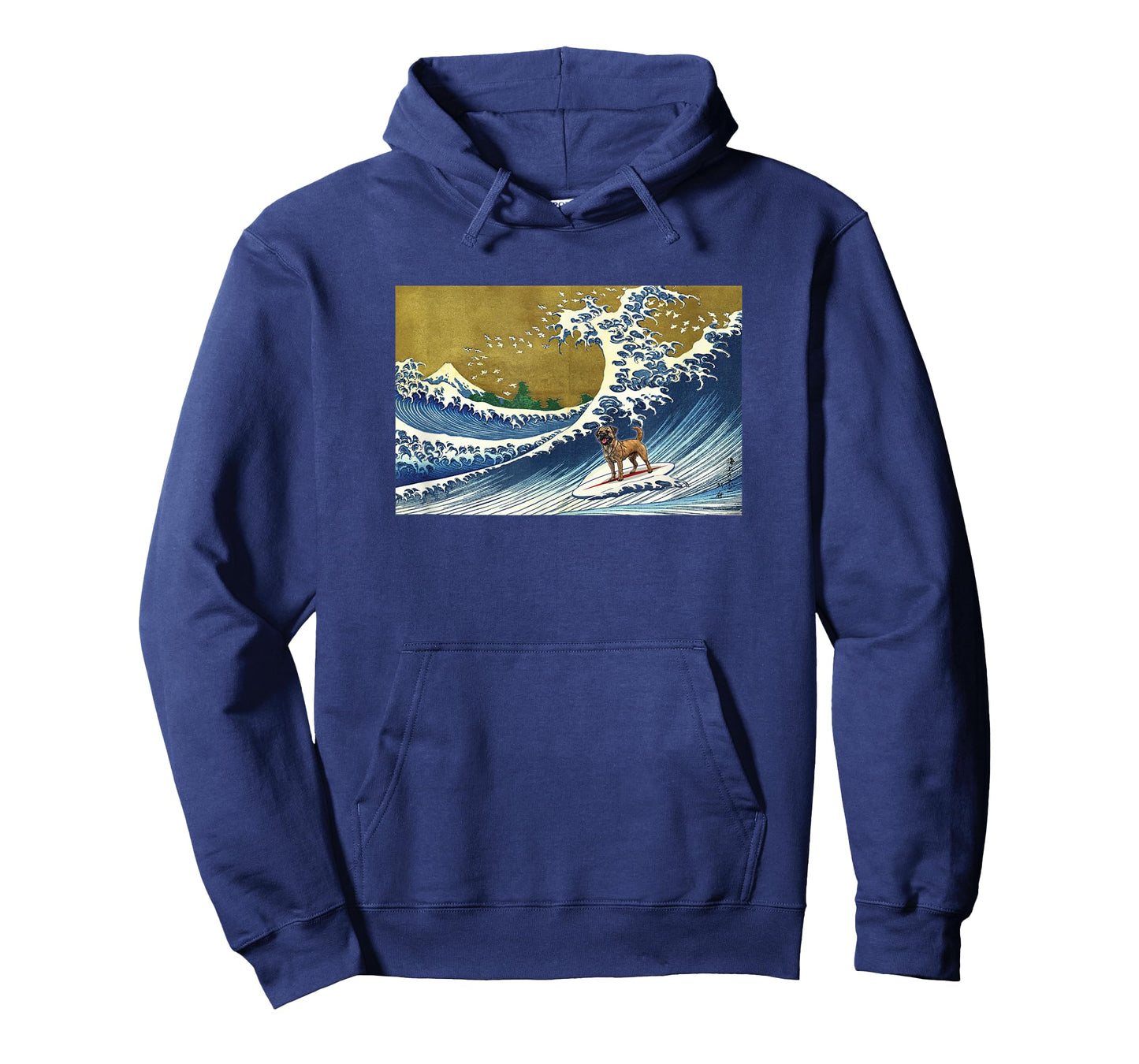 Funny Retro Vintage Surfing a Wave Border Terrier Lover T-Shirt
