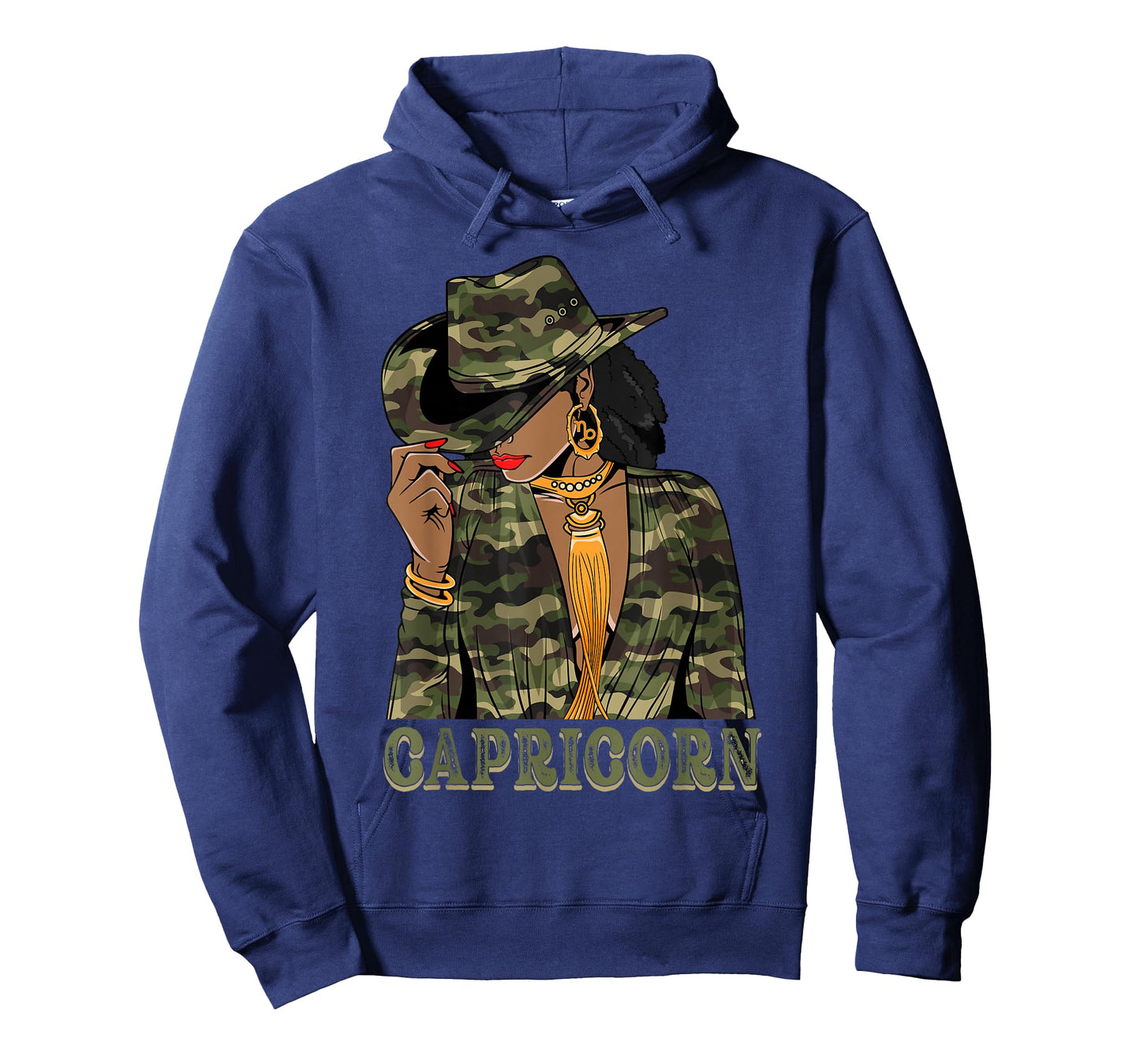 Capricorn Western Black Cowgirl Camo Camoflauge Zodiac T-Shirt
