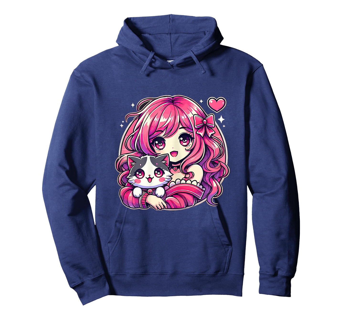 Anime Girl and Cat Kawaii Manga Girl T-Shirt