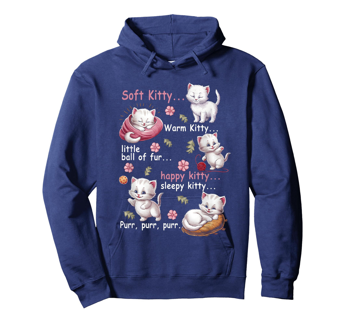 Soft Kitty Warm Kitty Little Ball Fur Happy White Cat Lover T-Shirt
