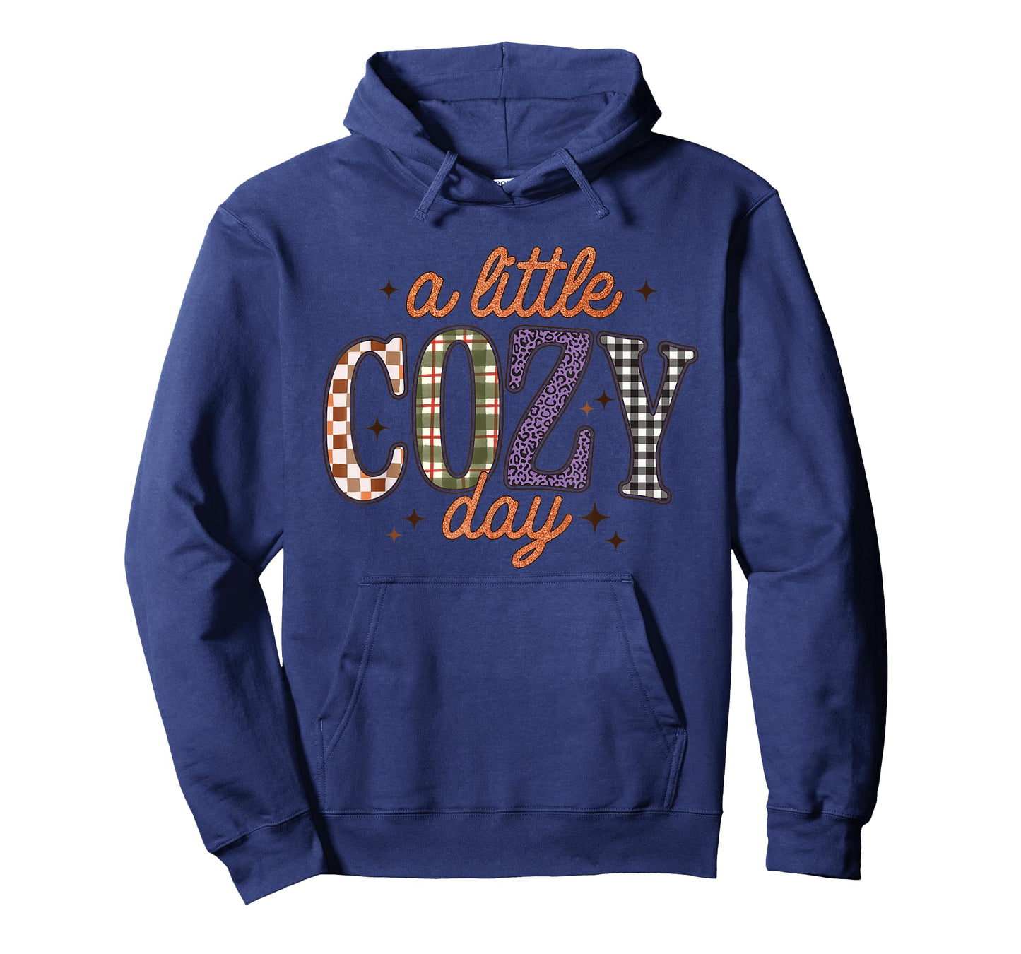 A Little Cozy Day Retro Plaid Leopard Checkered Fall Relax T-Shirt