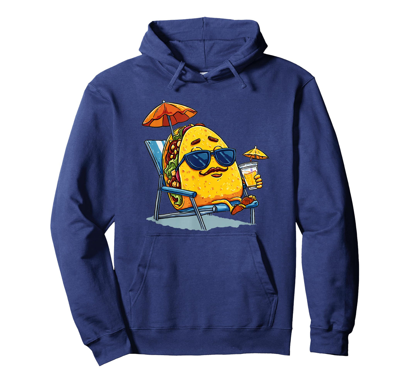 Funny Taco with Mustache Beard for Sunbath Lovers T-Shirt