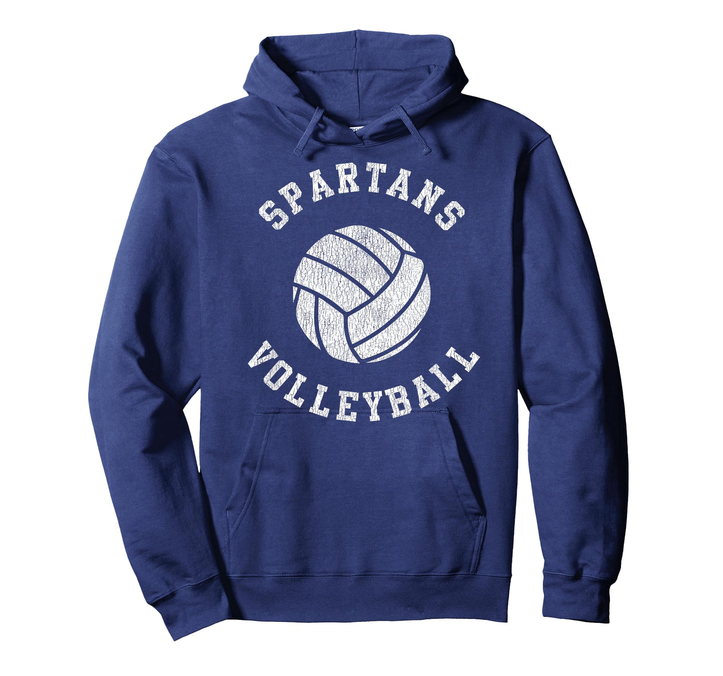 Spartans Volleyball Retro Distressed Team VB Graphic T-Shirt