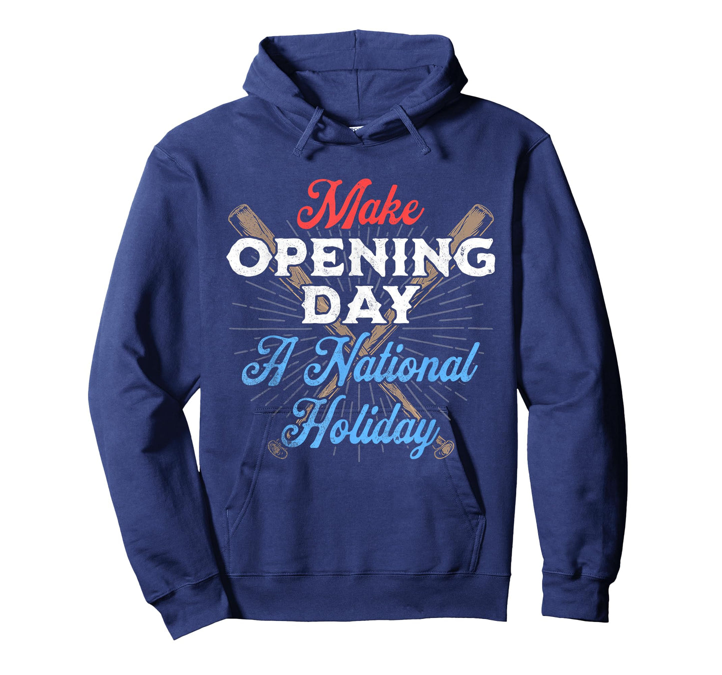 Make Opening Day A National Holiday Funny Vintage Baseball T-Shirt