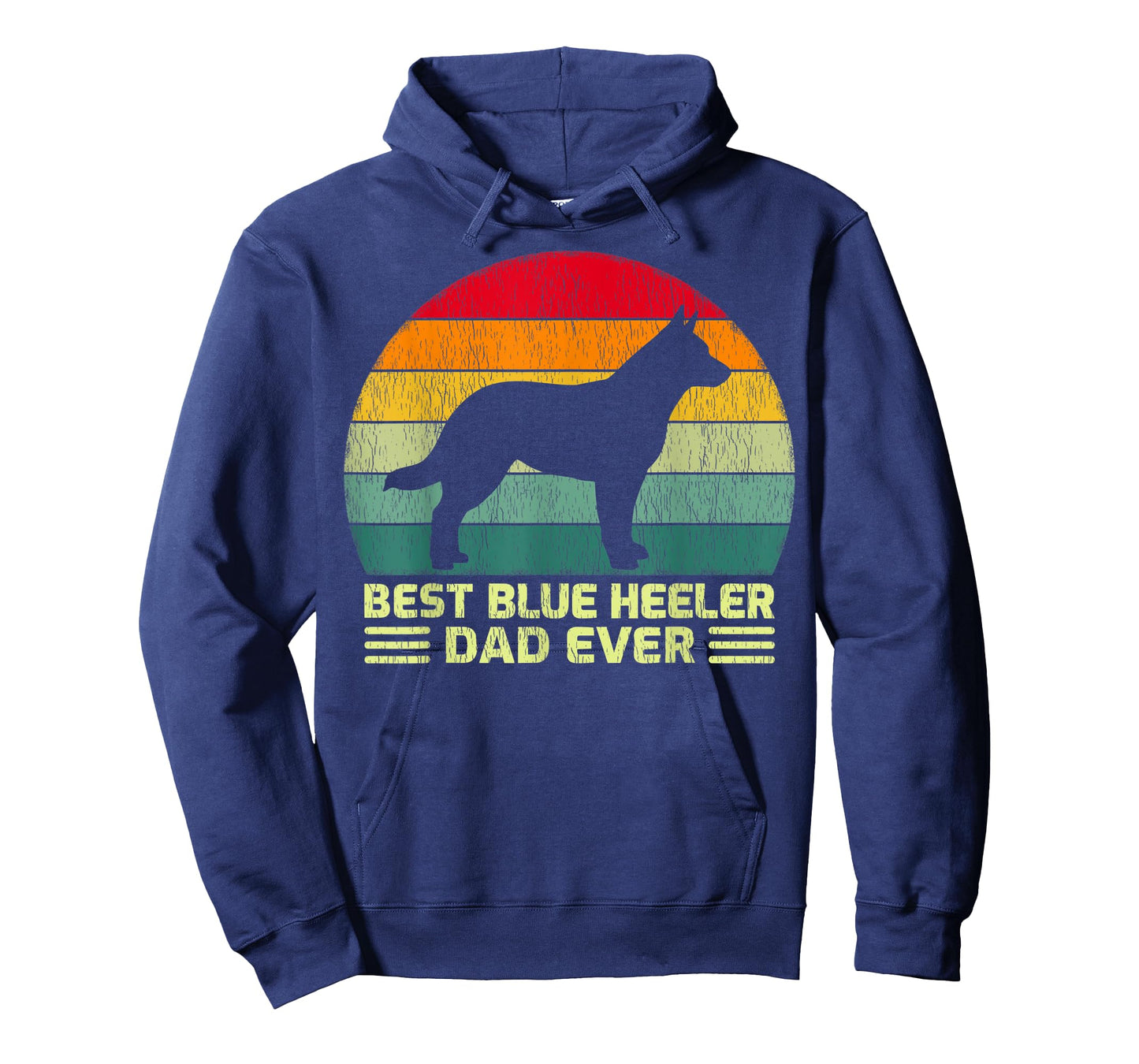 Mens Funny Vintage Best Blue Heeler Dad Ever Father's Day T-Shirt