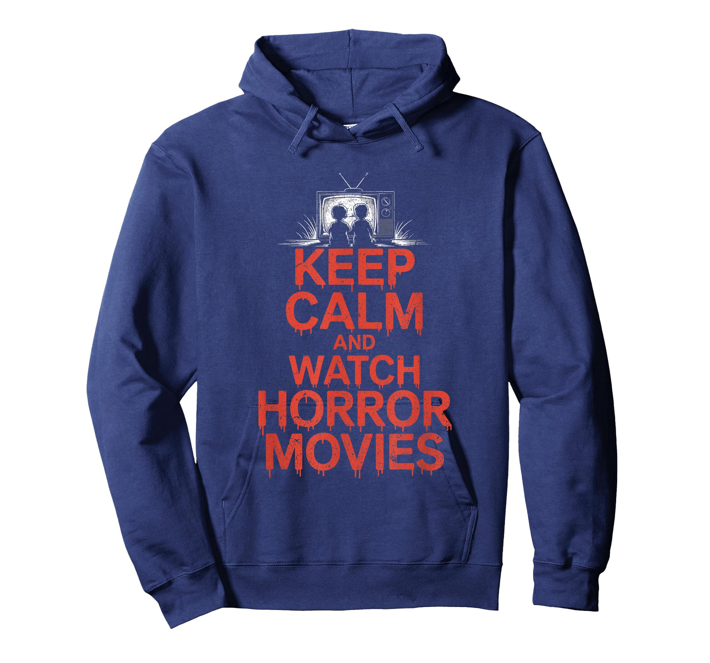 Keep Calm and Watch Horror Movies Creepy Halloween Movie T-Shirt
