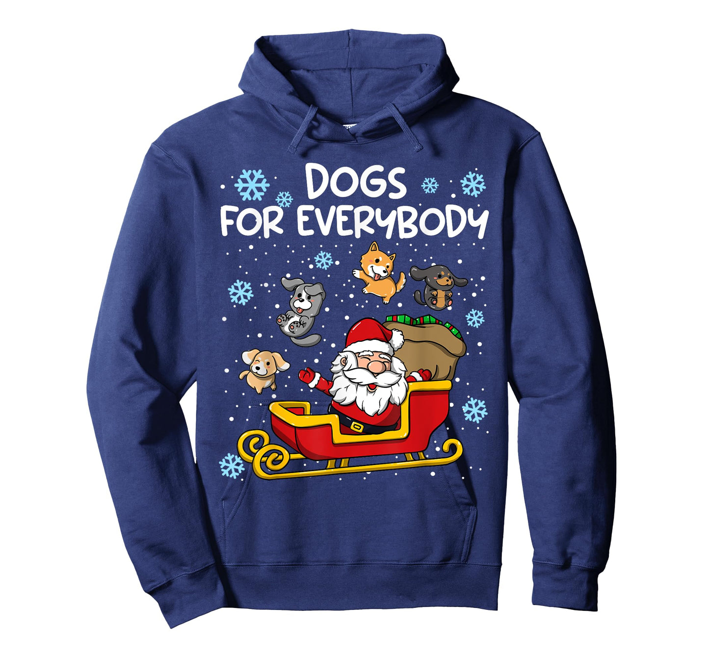 Dogs for Everybody Santa Sled Funny Christmas Dog T-Shirt for Men Women Kids