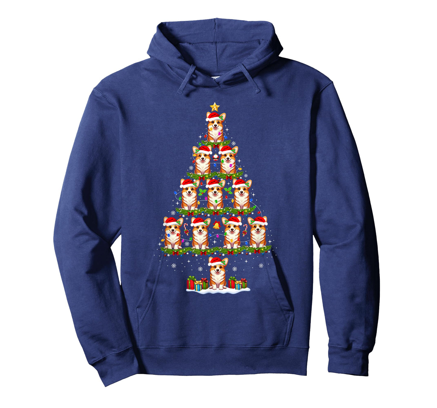 Corgi Dog Christmas Tree Merry Corgimas Funny Xmas Dog Lover T-Shirt